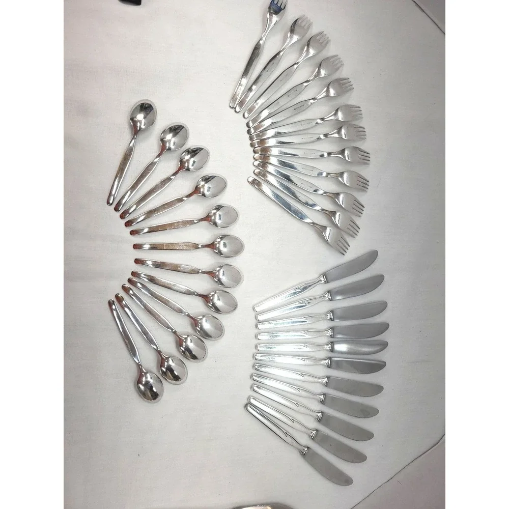 Silber Flock 90 German Silverplate Flatware 35 pcs‎